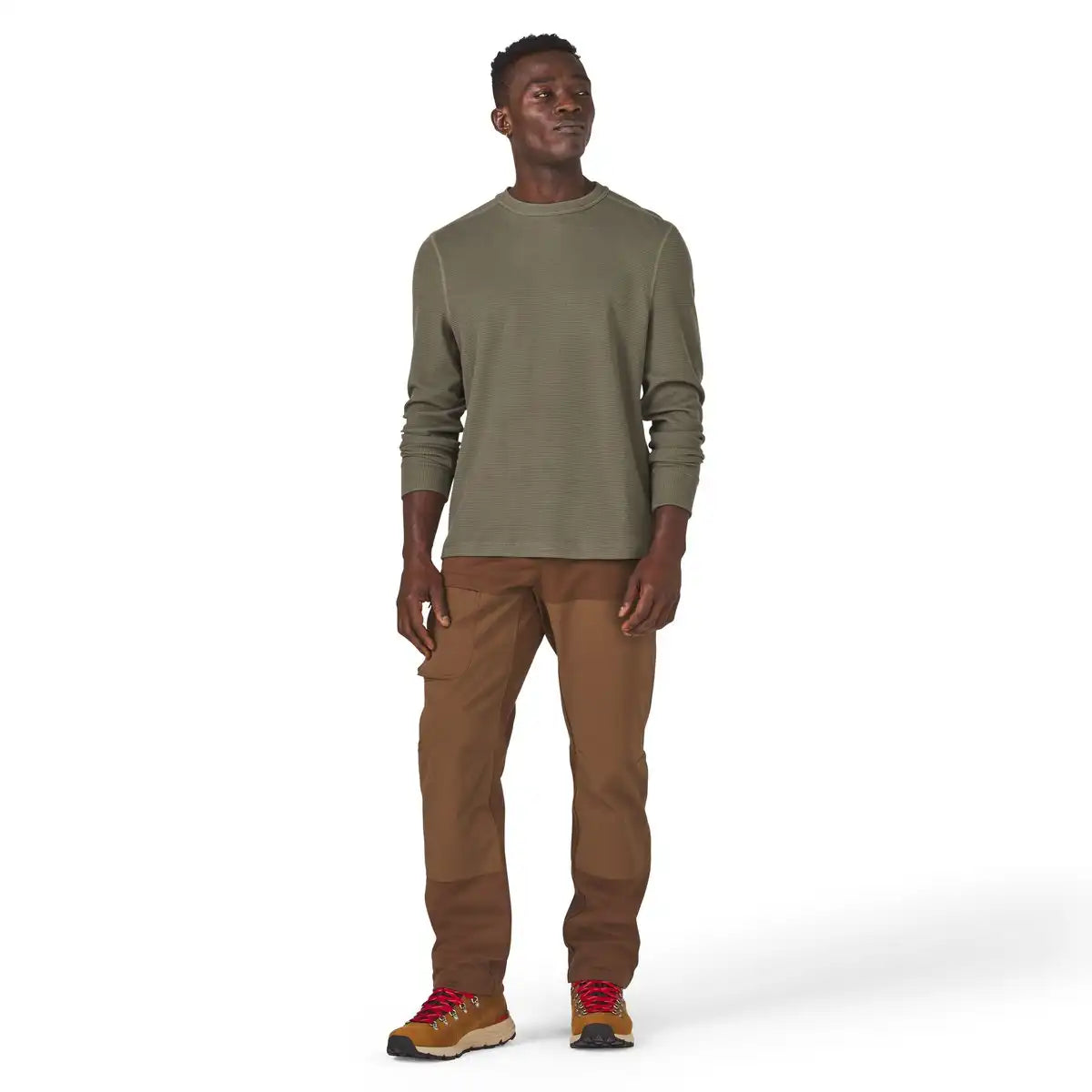 Men's Santiam Waffle LS Tee Dusty Olive